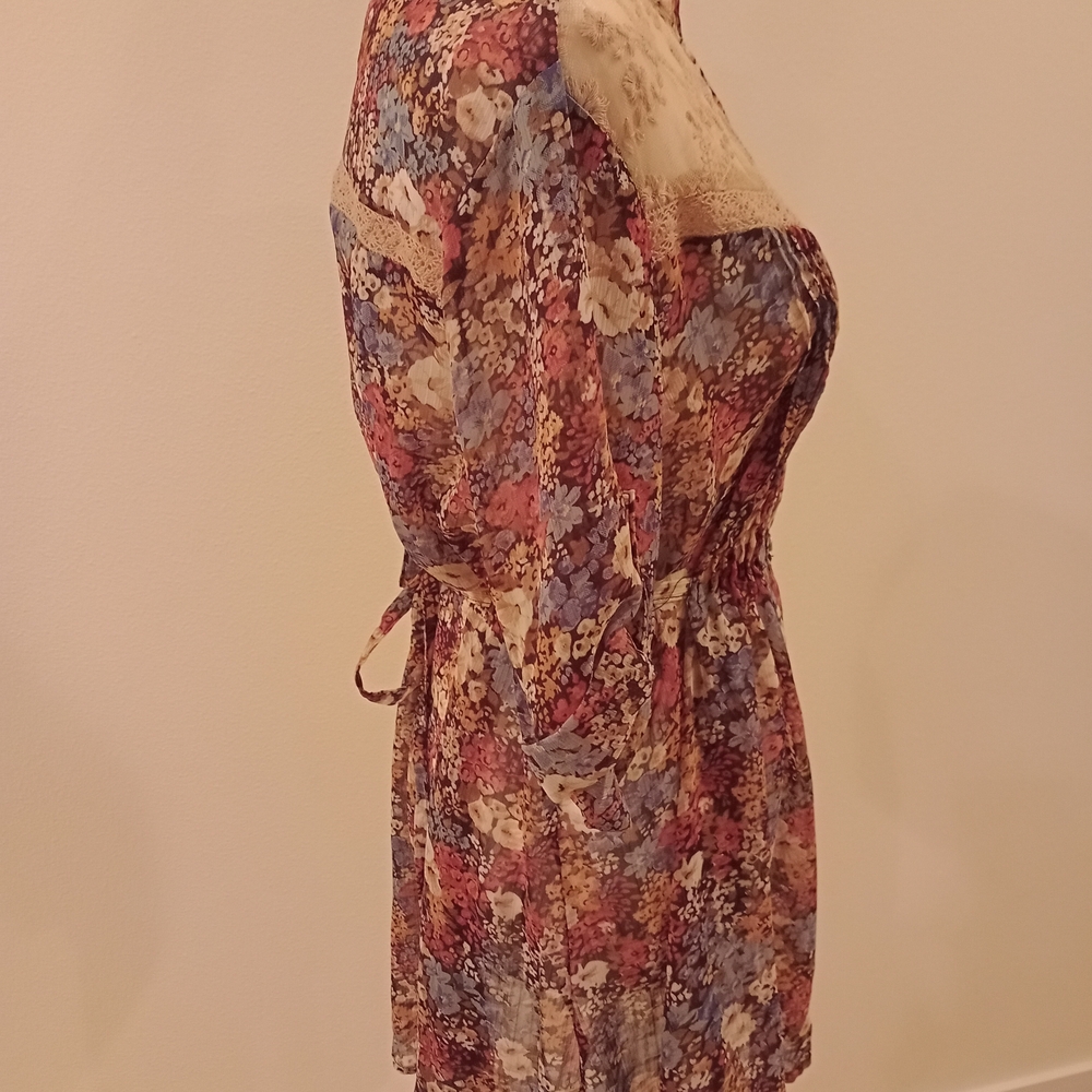 American Rag Floral Sheer Blouse - Multicolor - Picture 6 of 9